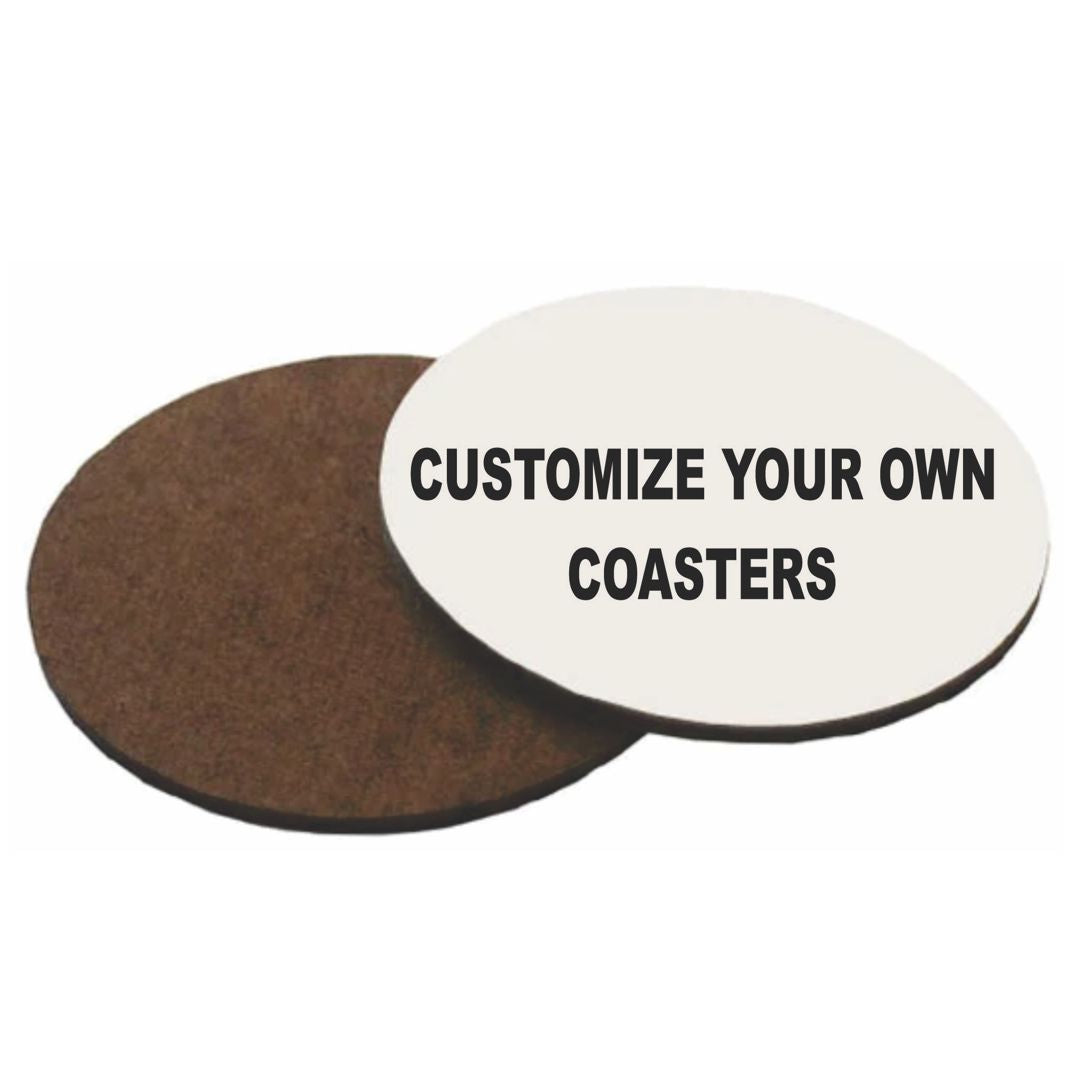 Design Your Own Round Cork Coasters - Set of 4
