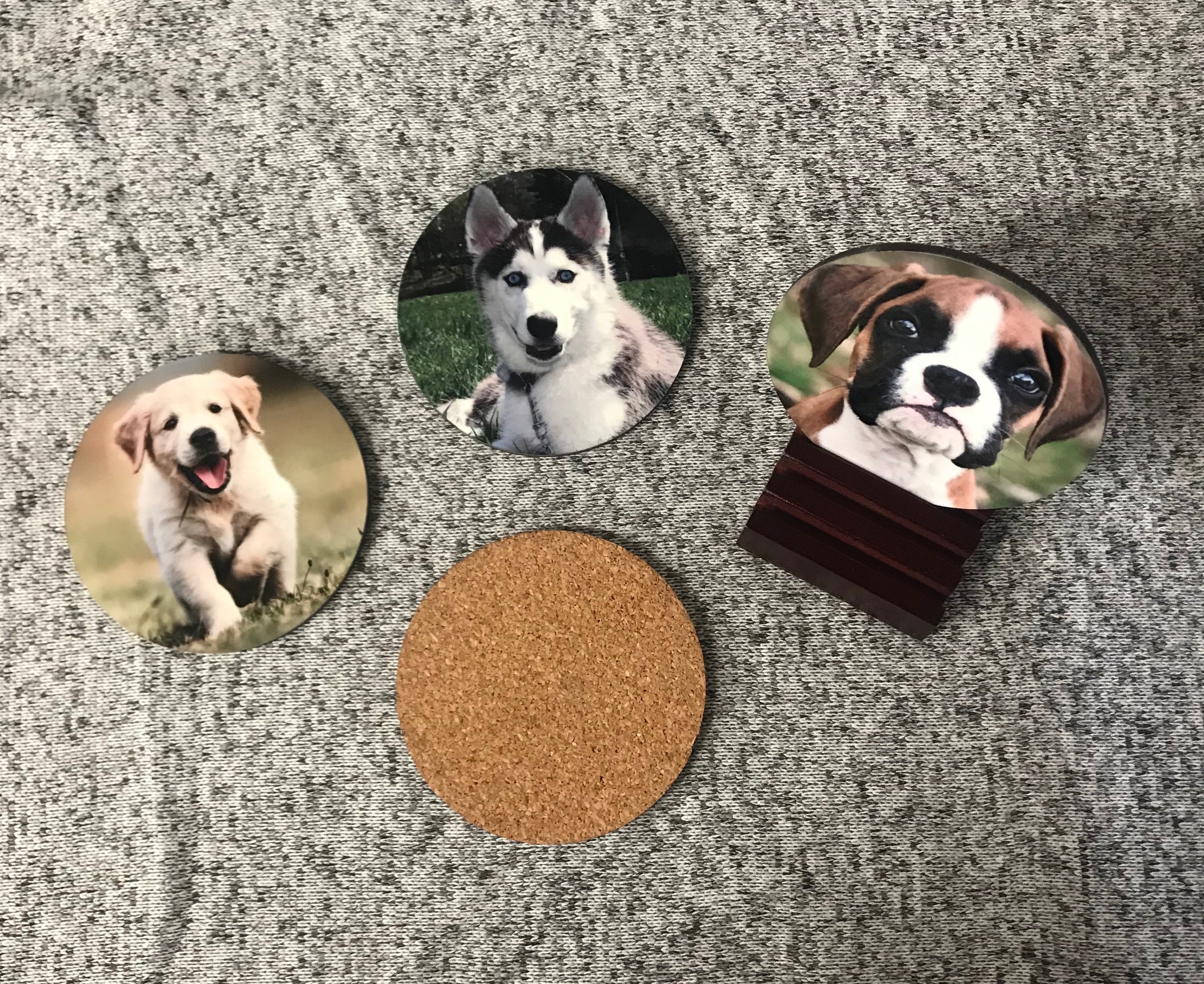 Design Your Own Round Cork Coasters - Set of 4