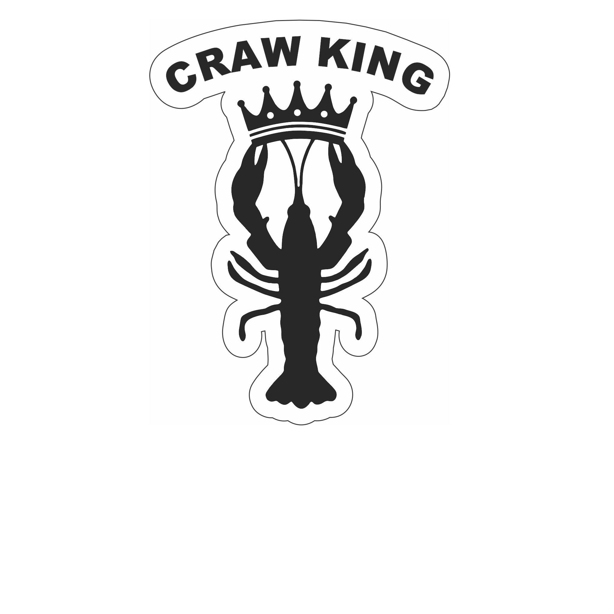 Craw King Printed Decal - Sleek Black Design