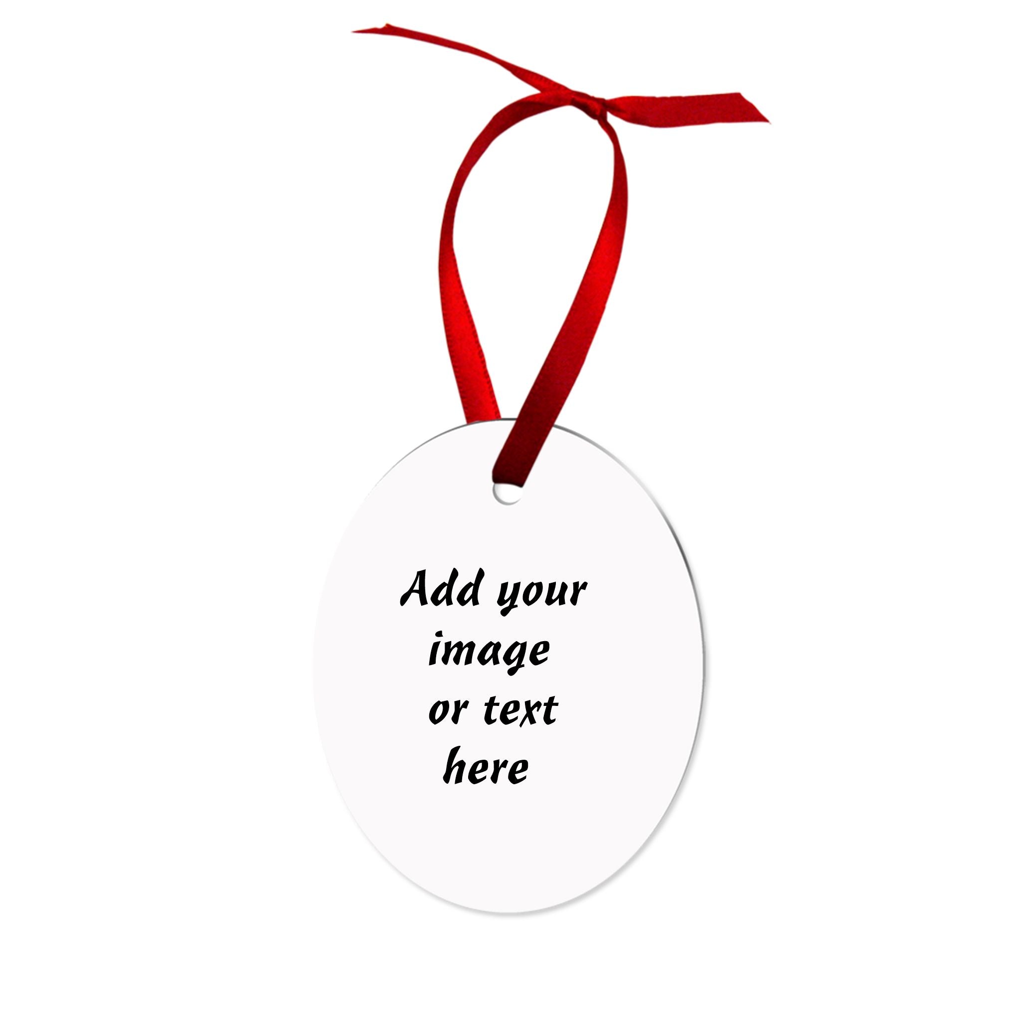 Personalized Photo Oval Ornament - Double Sided Custom Design
