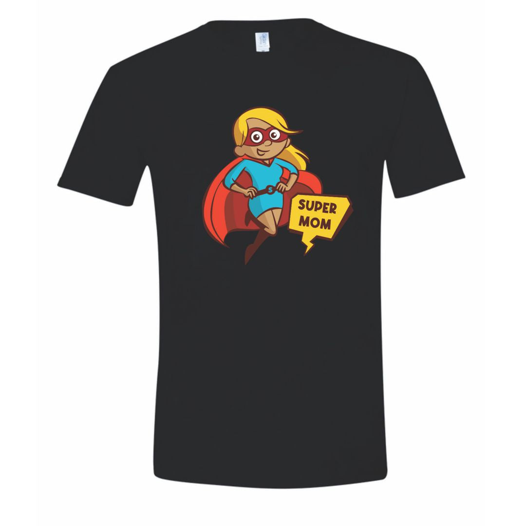 Super Mom Cartoon Tee - Ideal Gift for Mothers