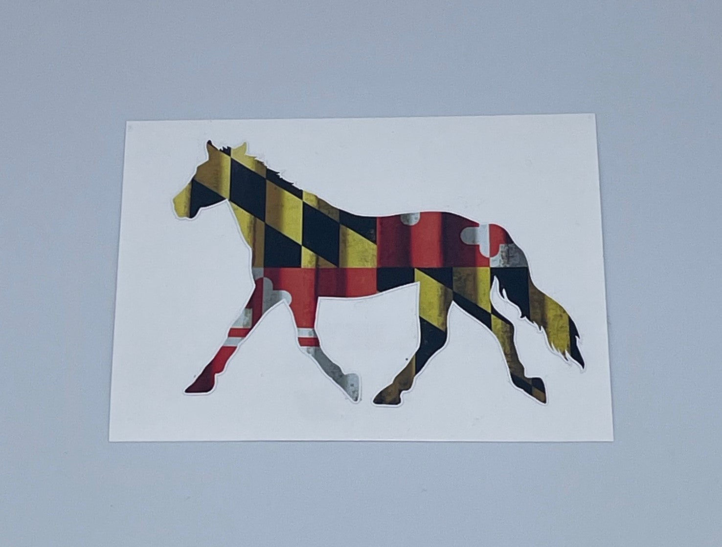 Maryland Flag Horse Decal - Equestrian Style