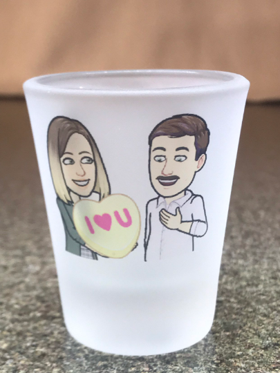 Personalized Frosted Shot Glass, Design your own shot glass