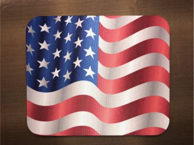 American Flag Mouse Pad - Patriotic Office Accessory