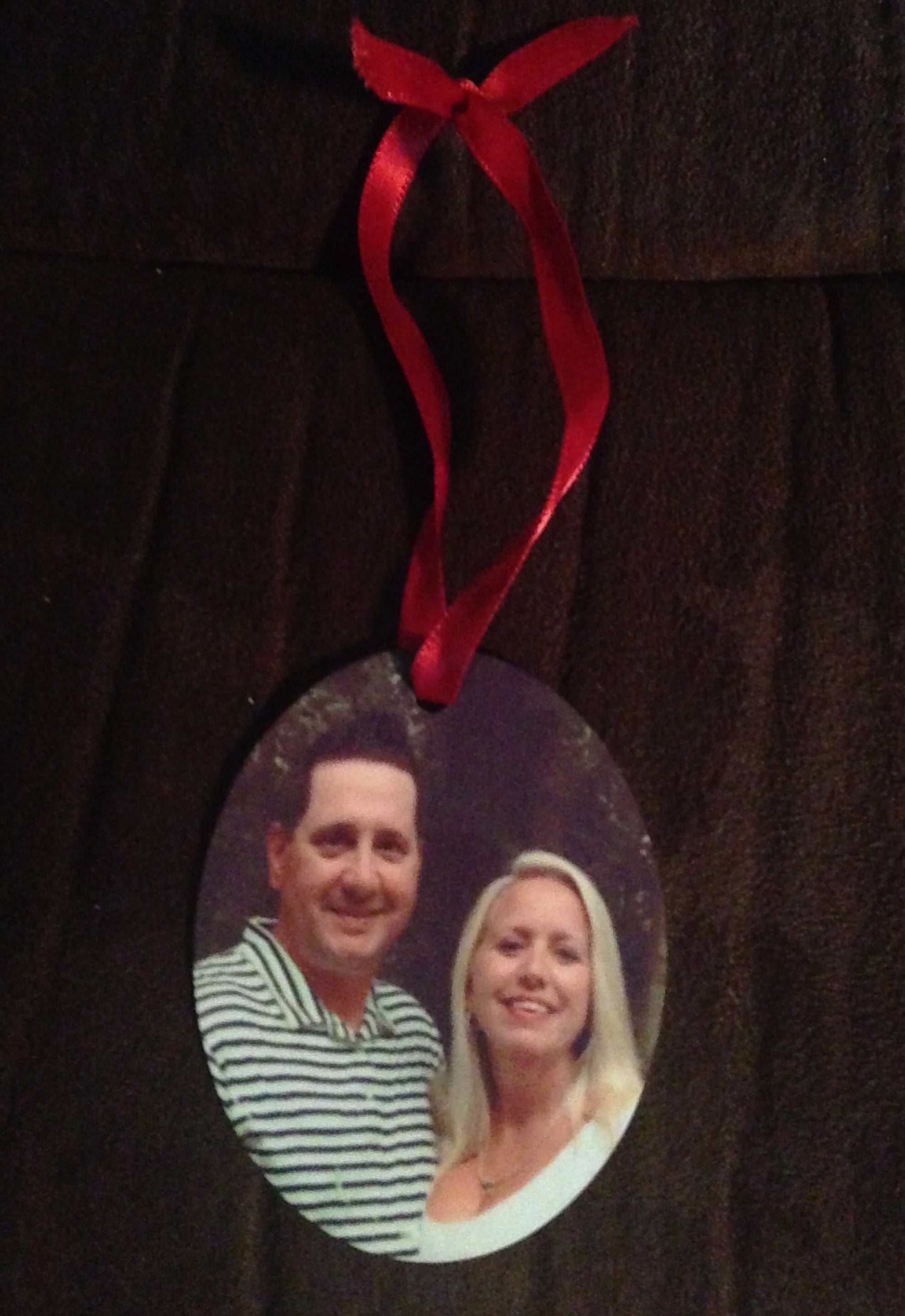 Personalized Photo Oval Ornament - Double Sided Custom Design